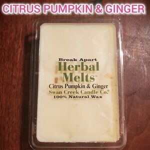 CITRUS PUMPKIN & GINGER by SWAN CREEK CANDLE CO Herbal Melts Natural Wax 5.25 oz